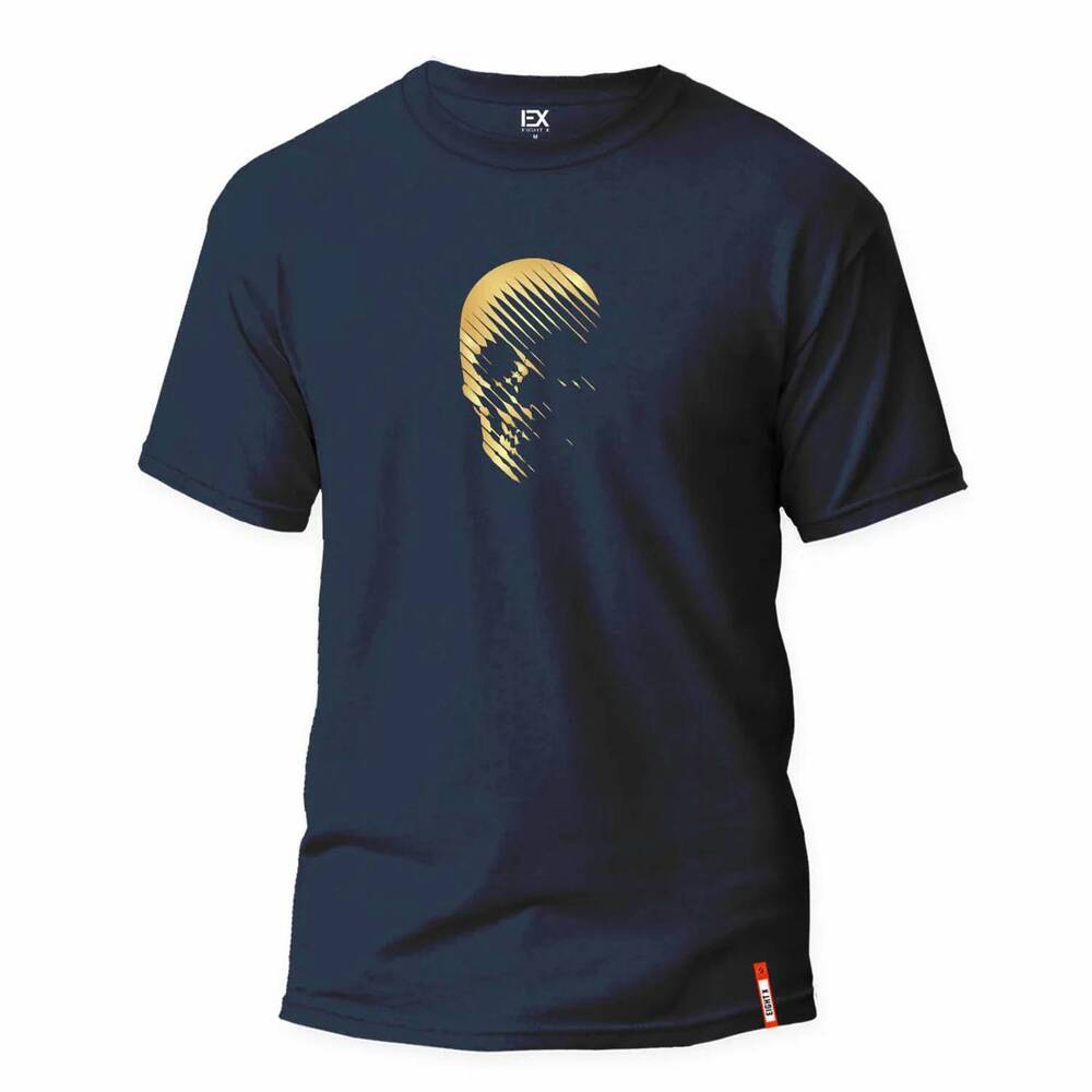 NEW EIGHT X men's gold rush street t-shirt in navy